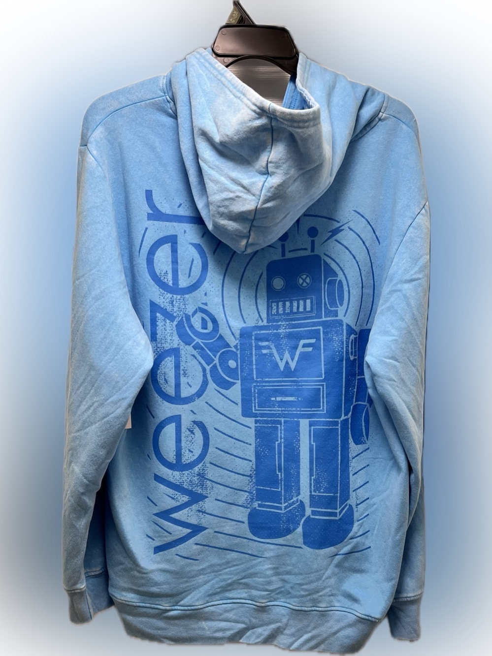 Light Blue Pullover Hoodie - Men's Sweater weezer embroidery steal my sweater